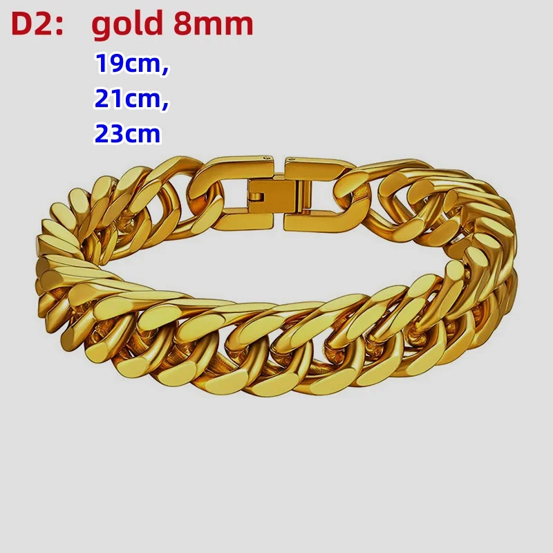 wholesale European and American titanium steel domineering bracelet, Cuban chain bracelet, punk personality bracelet
