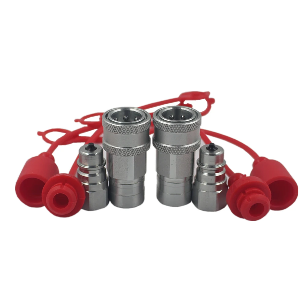 
1/4' ISO 5675 Hydraulic Quick Connect Pioneer Style Couplers, 1/4' NPT Thread 