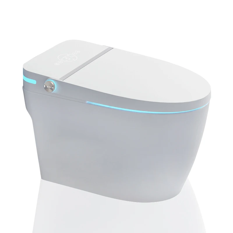 Best Intelligent Toilet Electric Nightlight Foot Sensor Flushing Bathroom Bowl Ceramic Smart Toilet With Tank