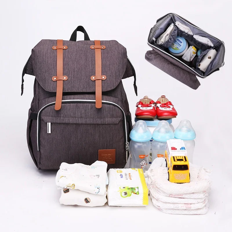 Drop Ship Baby Diaper Bag Backpack Baby Stroller Bags Dads Waterproof Knapsack Maternity Nursing Nappy USB Backpacks Travel Bags