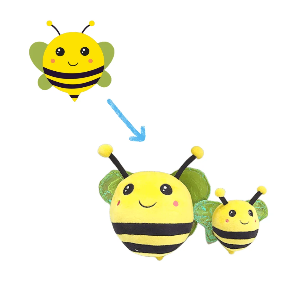 Custom Cartoon Animal Anime Stuffed Animals Plushies Promotion Mascot Derivative Bee Plush Toys
