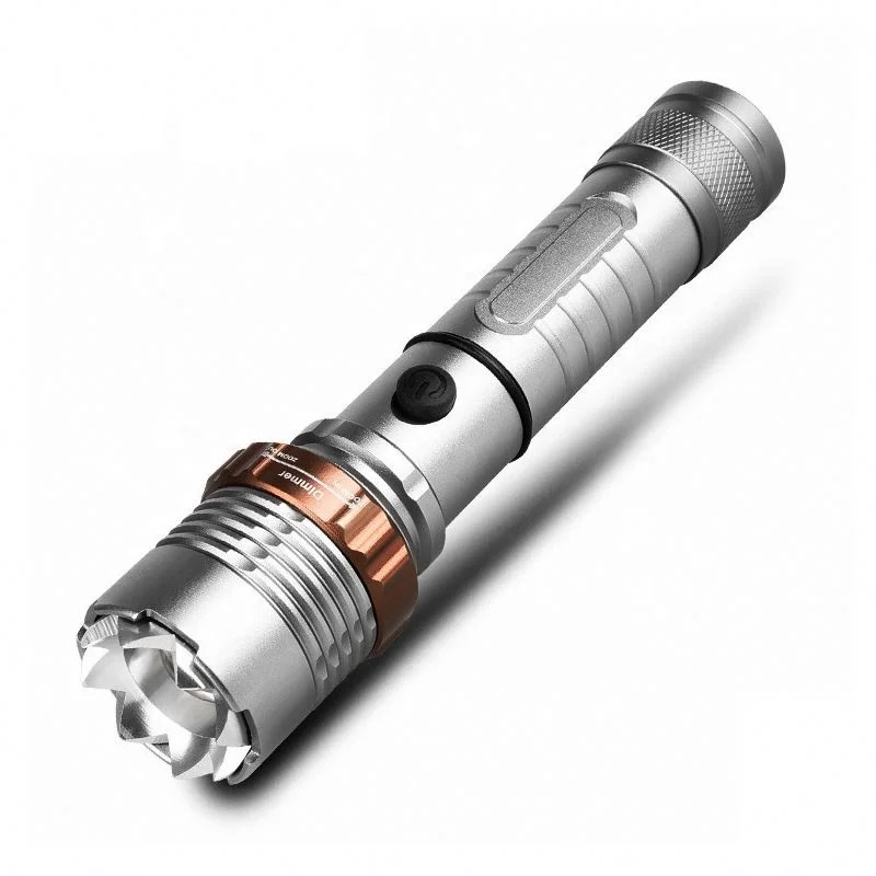 
1000lumens Aluminum Rechargeable Self Defense T6 LED Police Flashlight 