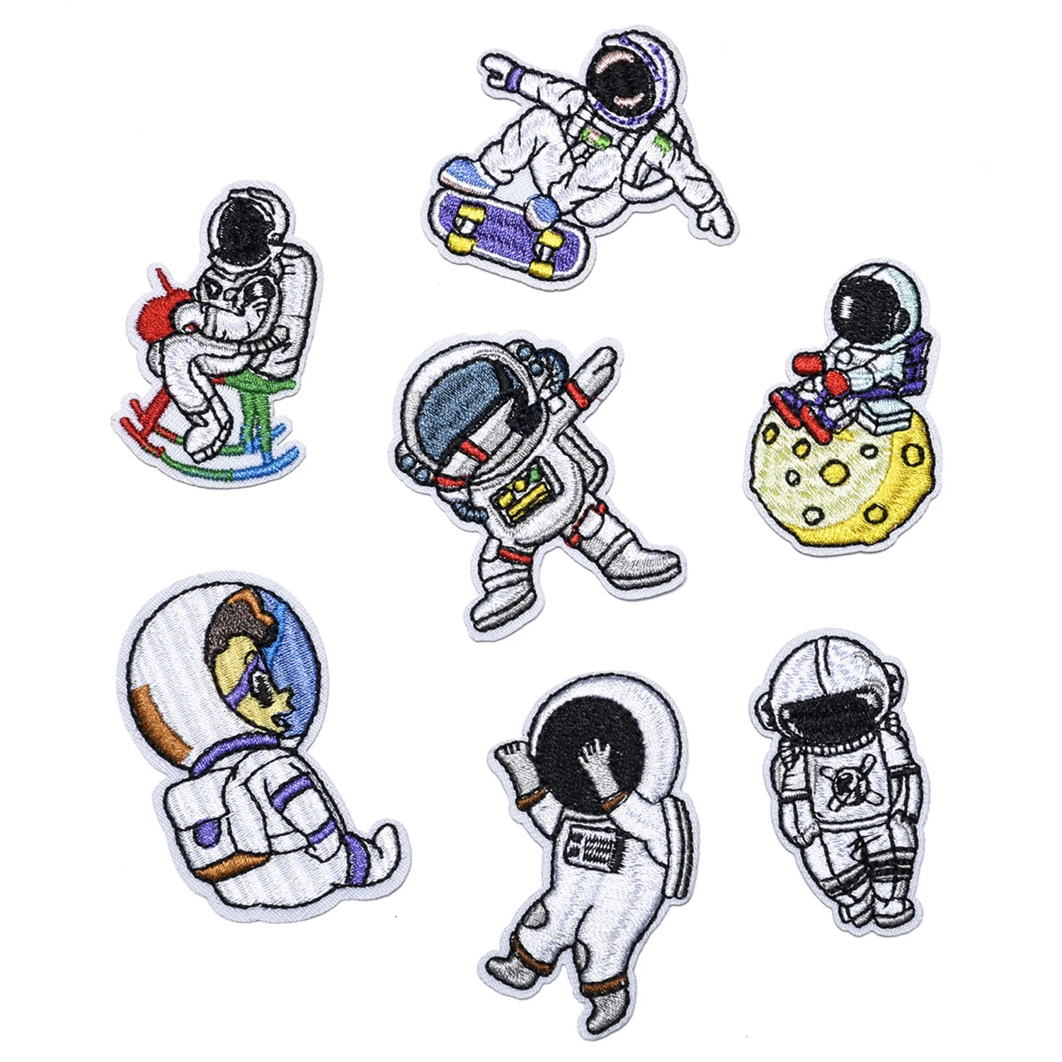 Милый космический астронавт дети Утюг на вышитых космических астронавтов нашивки для одежды