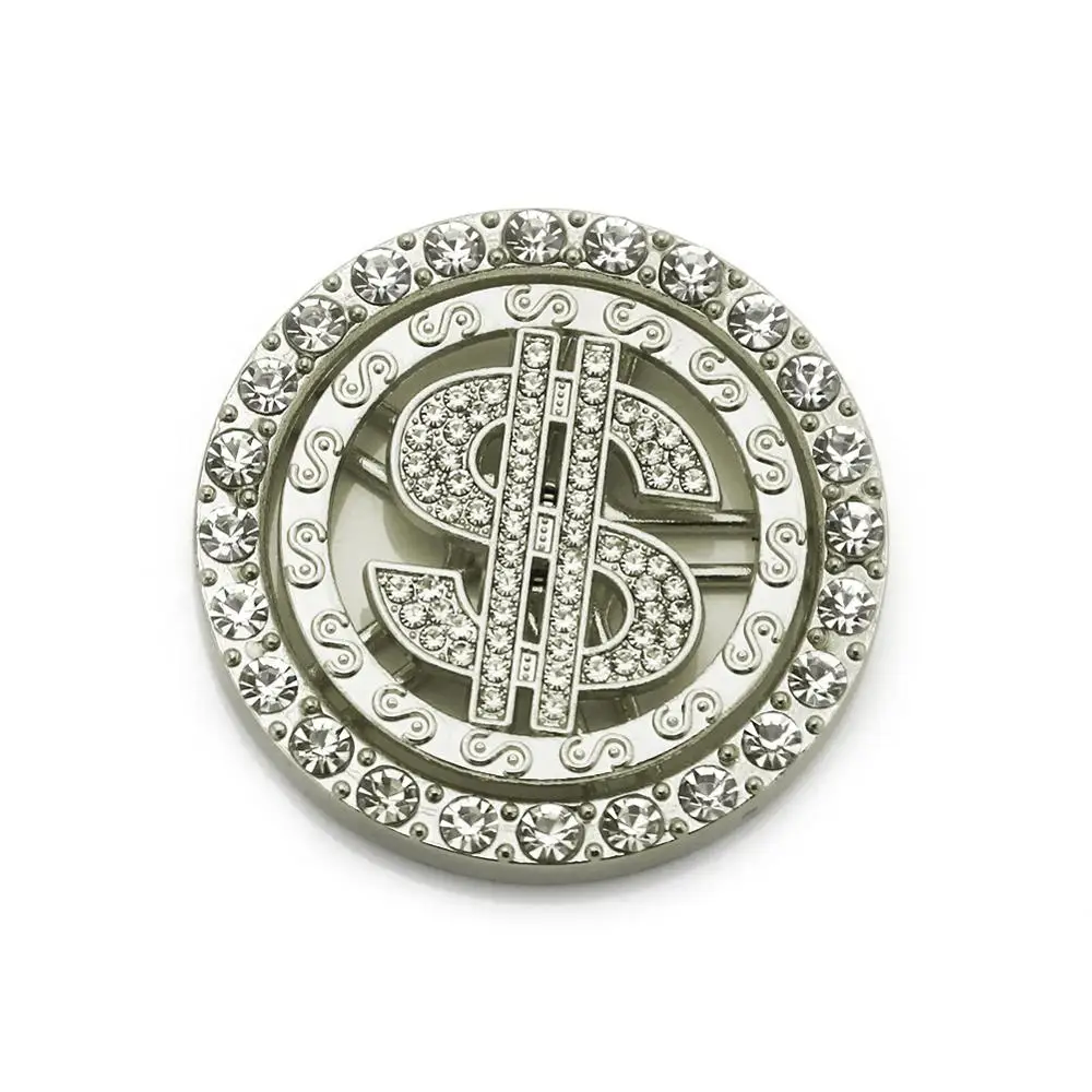 Fashion phone jewelry Hip-hop Iced Out gold Dollar Sign spinning pendant for men