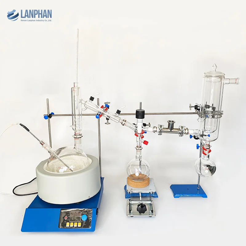 5L 10l 20l Эфирное посуда паровой дистилляционное оборудование испаритель короткое дистилляции