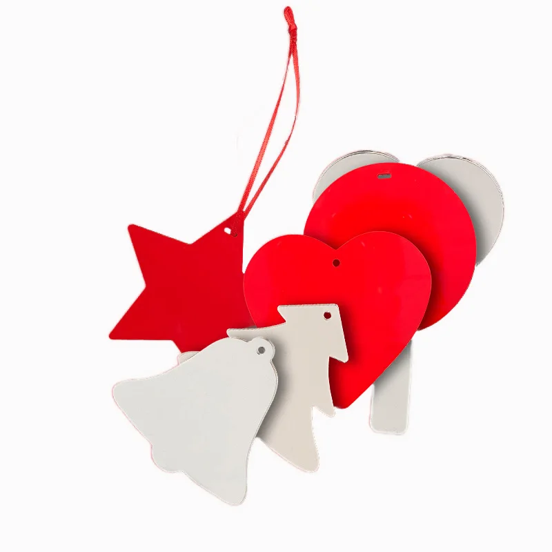 Acrylic Red Customized Logo Christmas Gift Fancy Ornament Mini Hand Held Mirror With Strap
