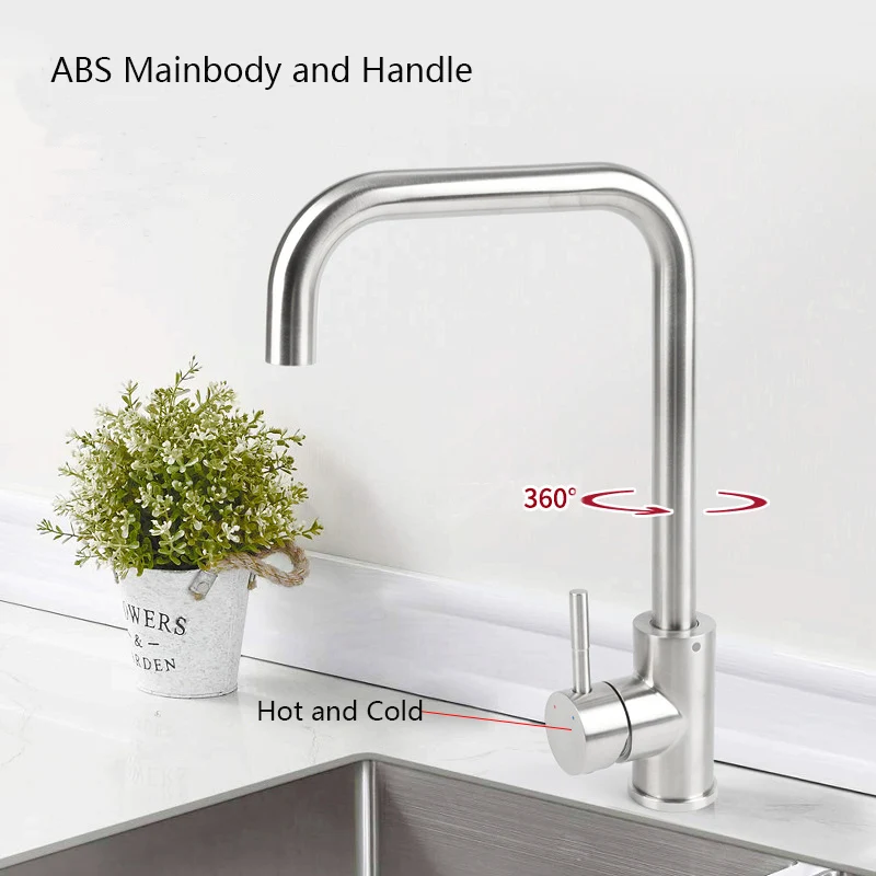 grifo monomando cocina fregadero plastic water mixer faucet ceramic cartridge single lever hot cold kitchen faucet made in china