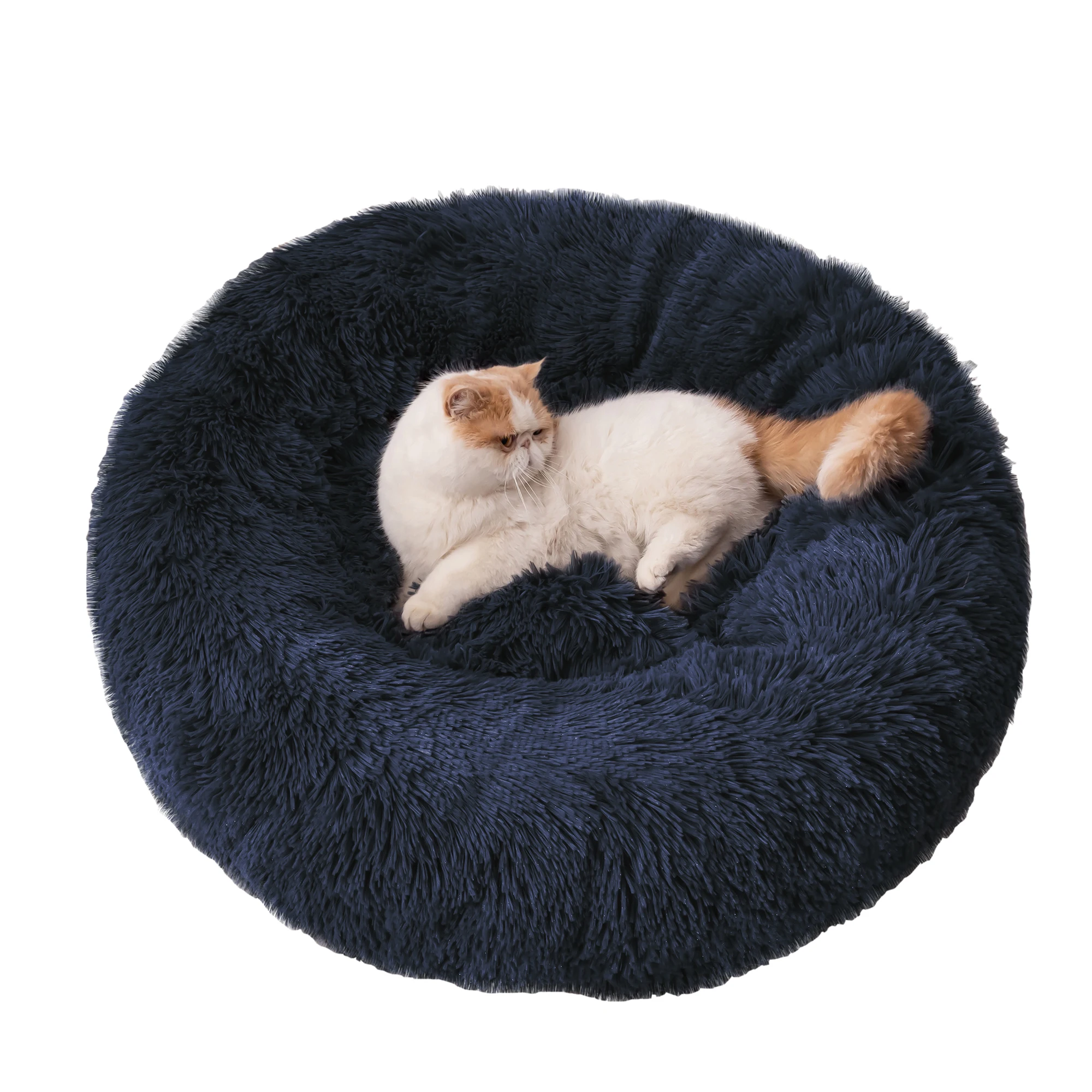  Guavatech Popular Faux Fur Fluffy Dog Bed Amazon Supplier Round