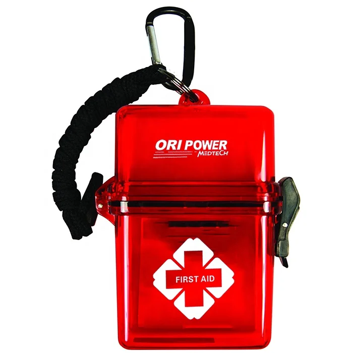 Ori-Power красный водонепроницаемый портативный подвесной пластиковый мини-набор первой помощи для небольших травм
