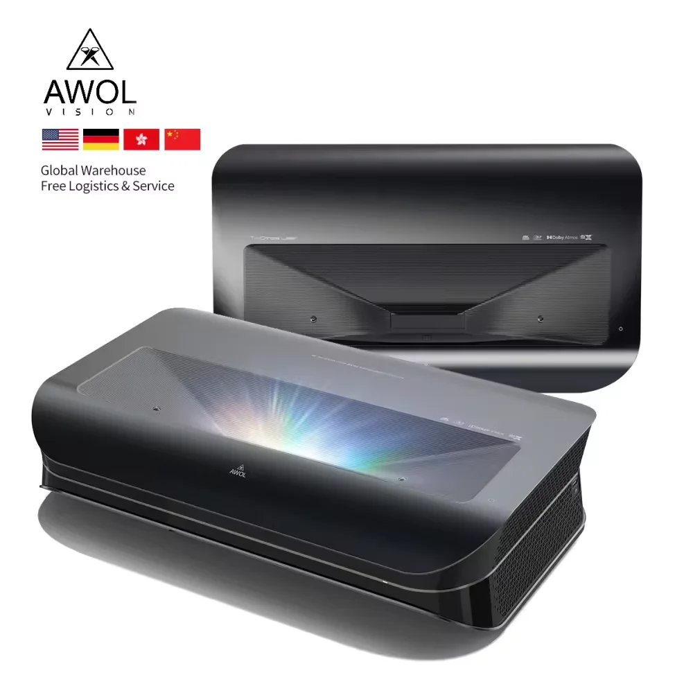 3000 Lumens Ultra Short Throw Laser 4K Projector AWOL Vision LTV 3000 Pro Android 9.0 HD 4k Home Theater UST Laser Projector