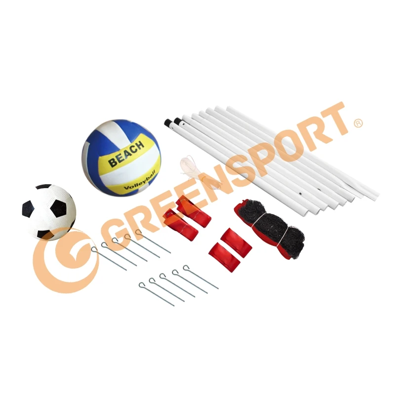 14 feet volleyball net and pole - suitable for multiple sports