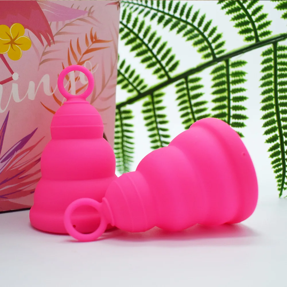 
New Folding Silicone organic Menstrual Cup Eco-friendly Menstrual Cup 