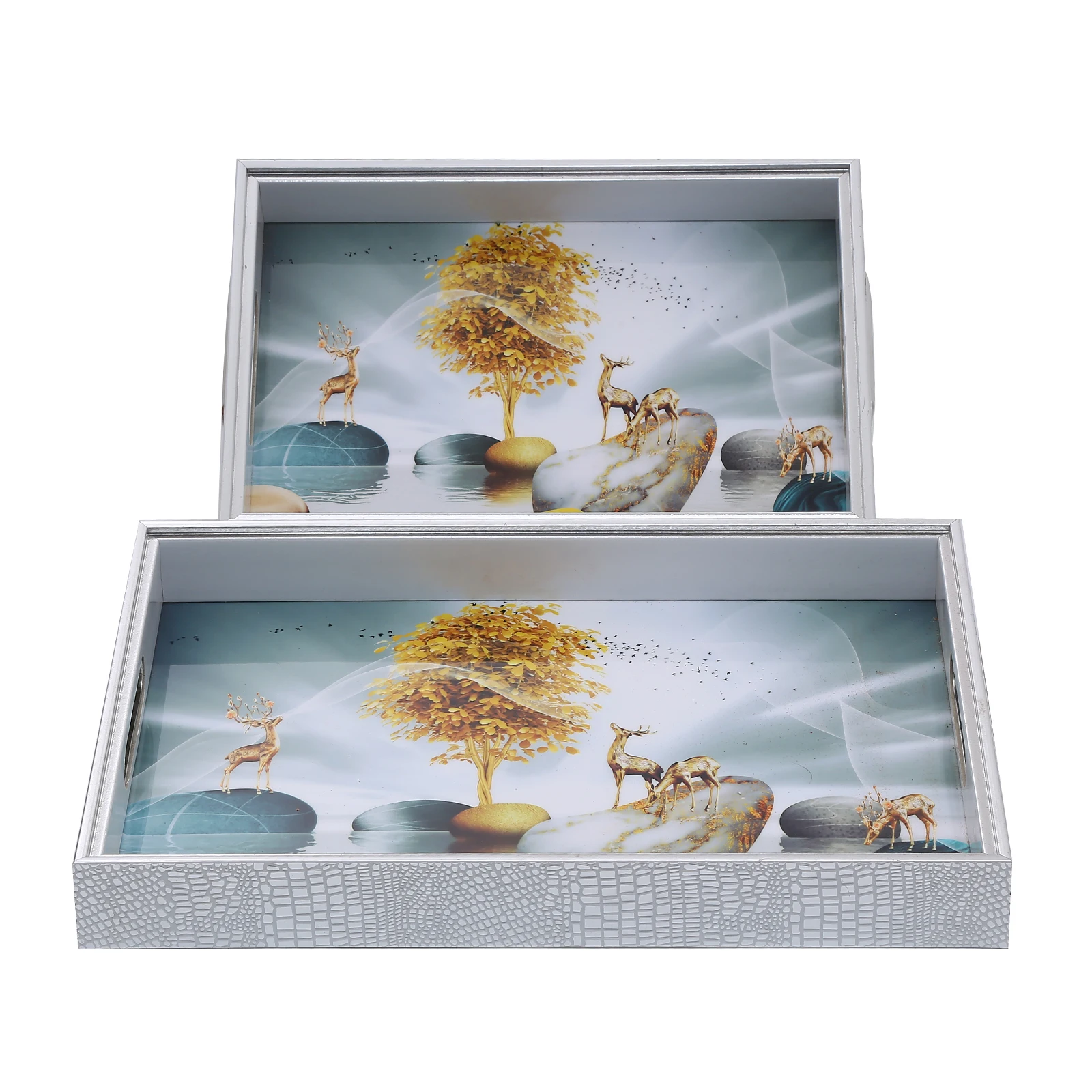 Wine Glass Holder Rack Tray Cheese Platter Wooden Tray Serving Tray With Handle