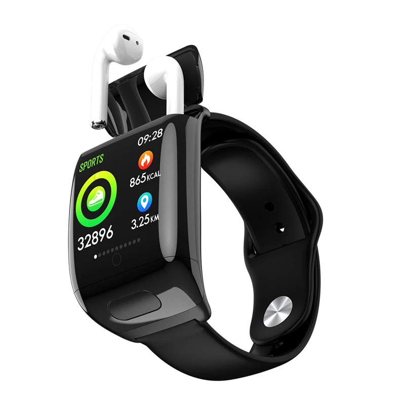  New Arrival 2 In 1 Smartwatch With Earbuds Blood Oxygen Heart Rate Pressure