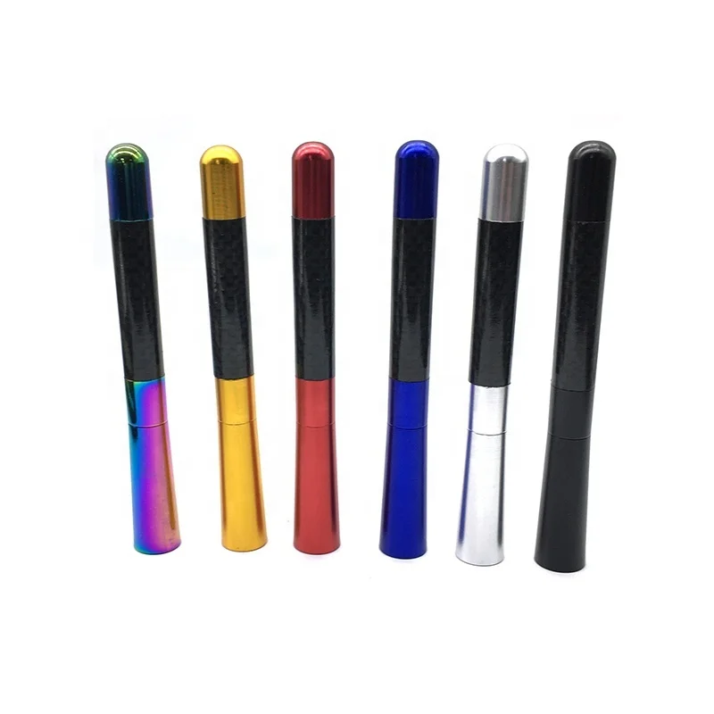 6 colors aluminum real carbon fiber vehicle car radio antenna universal replacement car antenna