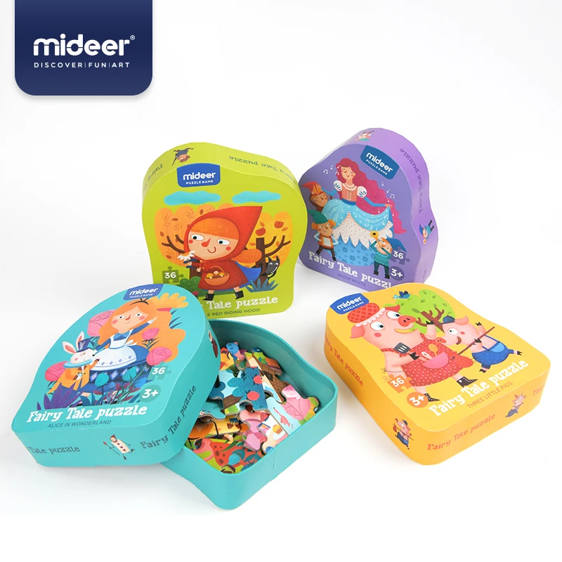 MD3058-3061 сказочная головоломка-ALICEIN WONDERLAND Белоснежка три маленьких поросенка Красная Шапочка для верховой езды