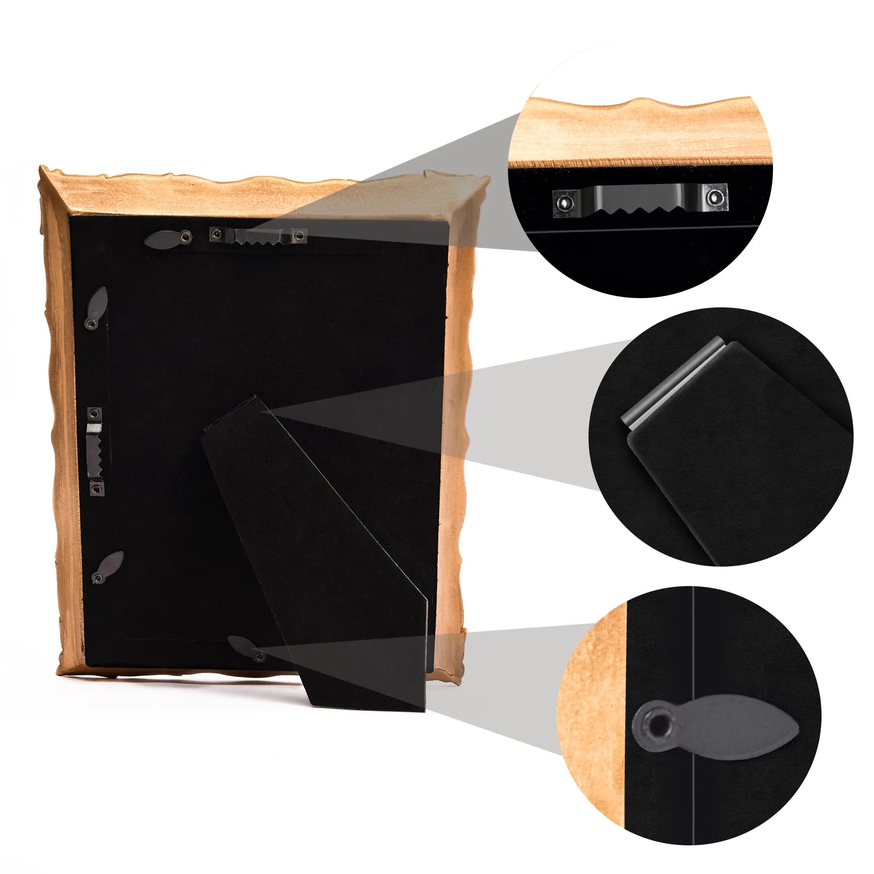 5x7 Quality Home Office  Decoration Tabletop Luxury European Vintage Wall Display Gold Baroque Resin Frame