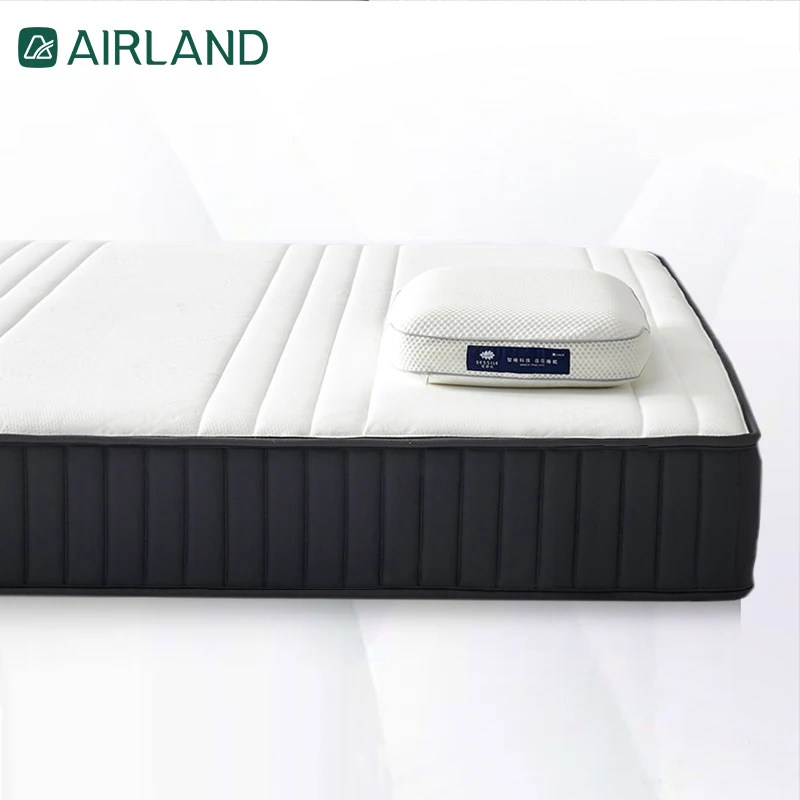 OEM queen king size roll up 7 zone pocket compress pocket memory foam bed pillow top latex spring sponge mattress in a box