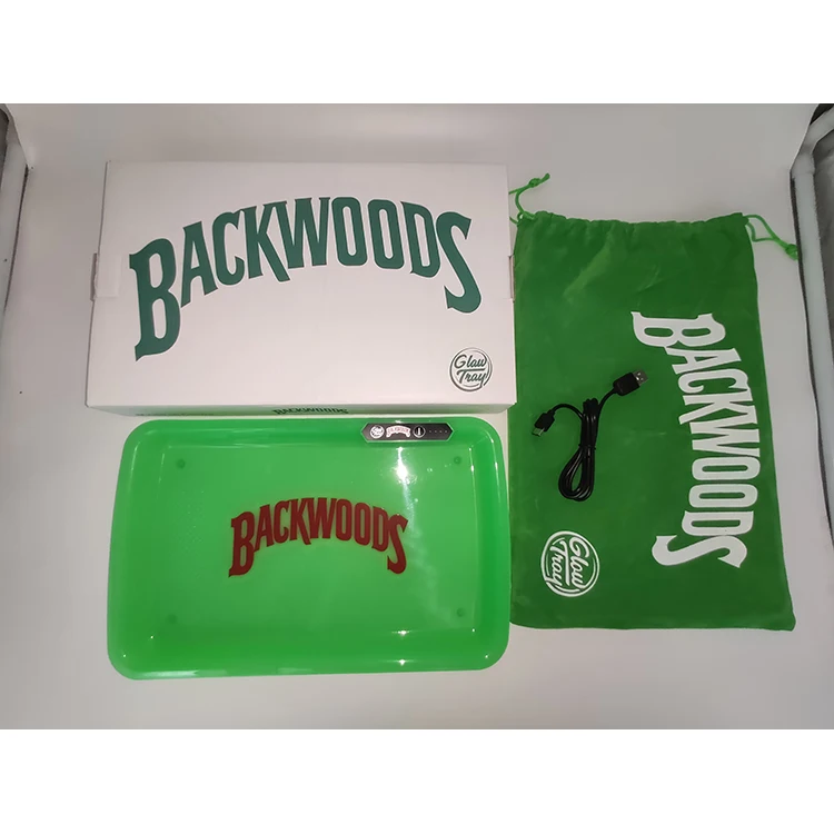 
Factory Wholesale Custom Logo Glowing Rolling Tray Led Tray with Voice Control Serving Music Tray smoking accessories 