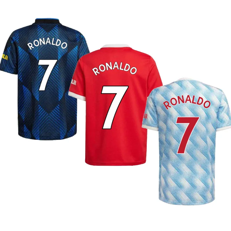 21-22 Man football uniform Premier Le ague utd No. 7 Ronaldo #7 Ronaldo Soccer Jerseys