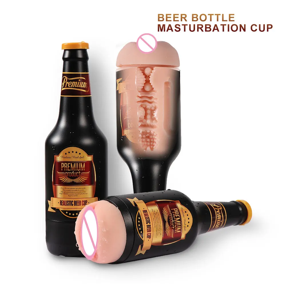 E-Fast 2019 new 100% waterproof Male Masturbation Cup Beer Bottle Shaped Aircraft Sexual Adult Products for Men