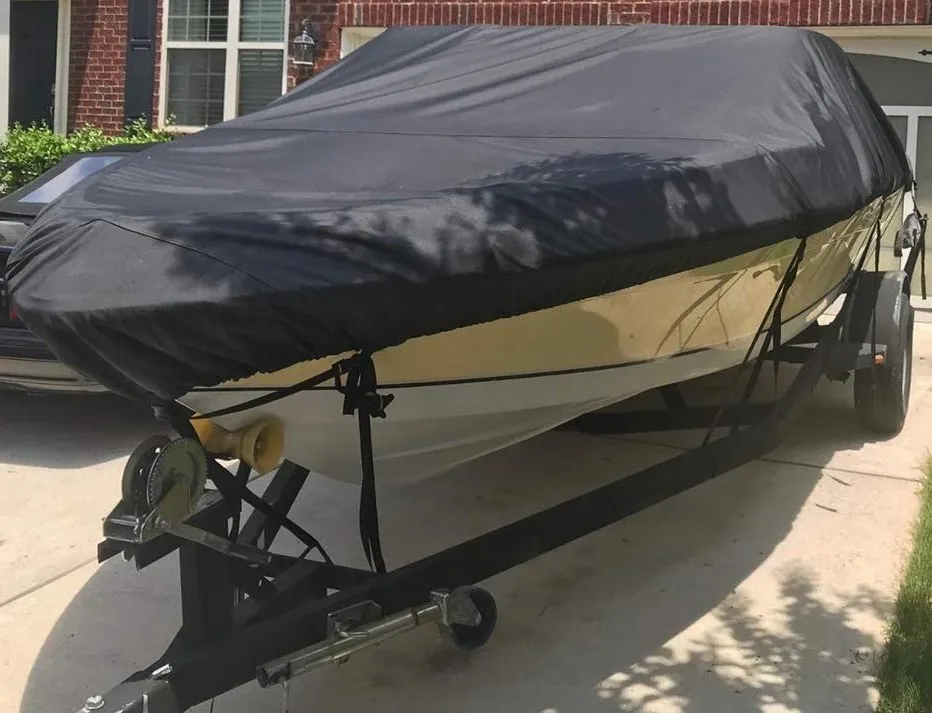 Чехол для лодки со шлейфом, сверхпрочные водонепроницаемые чехлы из Оксфордского полиэстера с защитой от УФ излучения для лодок с басами