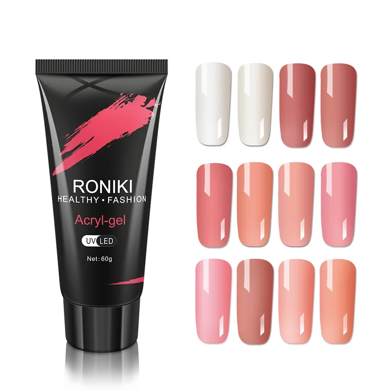 RONIKI free samples oem custom logo private label colors nails extension acryl poly gel