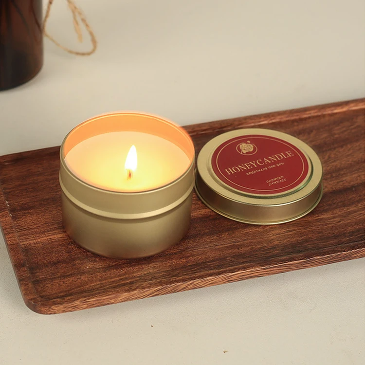 Customized Iron Jar Luxury Candles Home Fragrance Scented Soy Wax Candles with lid