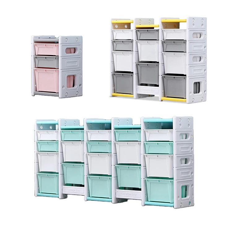 Updated Home Children Organizer Toy Book Kid Baby Plastic Storage Cabinet