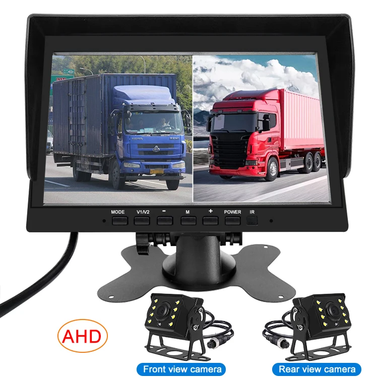 monitor 10 inch car 2 split 4 channel split screen monitor for car with AHD camera