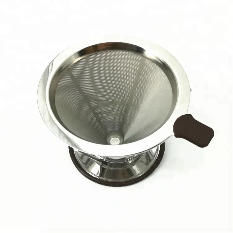Food Grade 304 Stainless Steel Paperless Pour Over Coffee Dripper