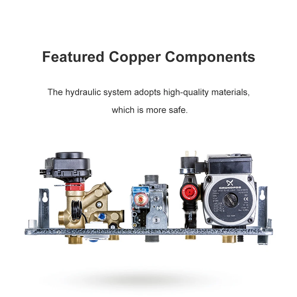 ROC 2022 Amazon Hot Sale Kombi High Efficiency Natural Gas Boiler Water Heater Wall Ventilation central Heating Boiler for Home