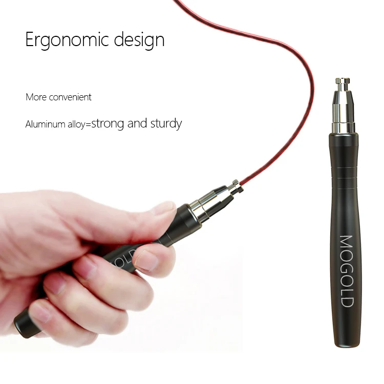 aluminium handle high speed Bearing Weighted Self-locking Fitness Training metal wire adjustable skipping jump rope