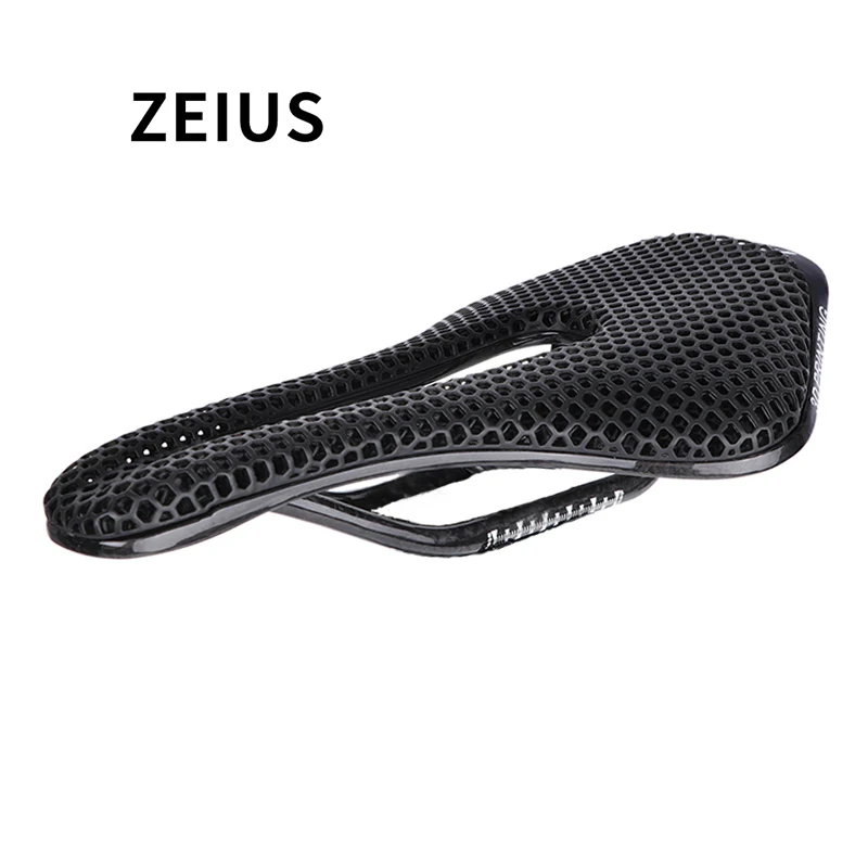 ZEIUS Bicycle 3D Printing Saddle Carbon Fiber Rails Ultra-light 174g Hollow Comfortable Road Bike MTB Honeycomb Cushion
