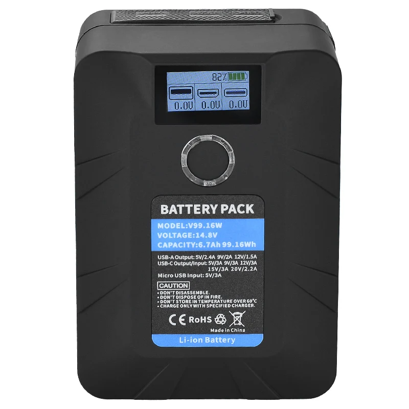 14.8V 99Wh for Sony Camcorder camera battery LED photography lamp supplementary light v lock mount batteries pack 99.16Wh