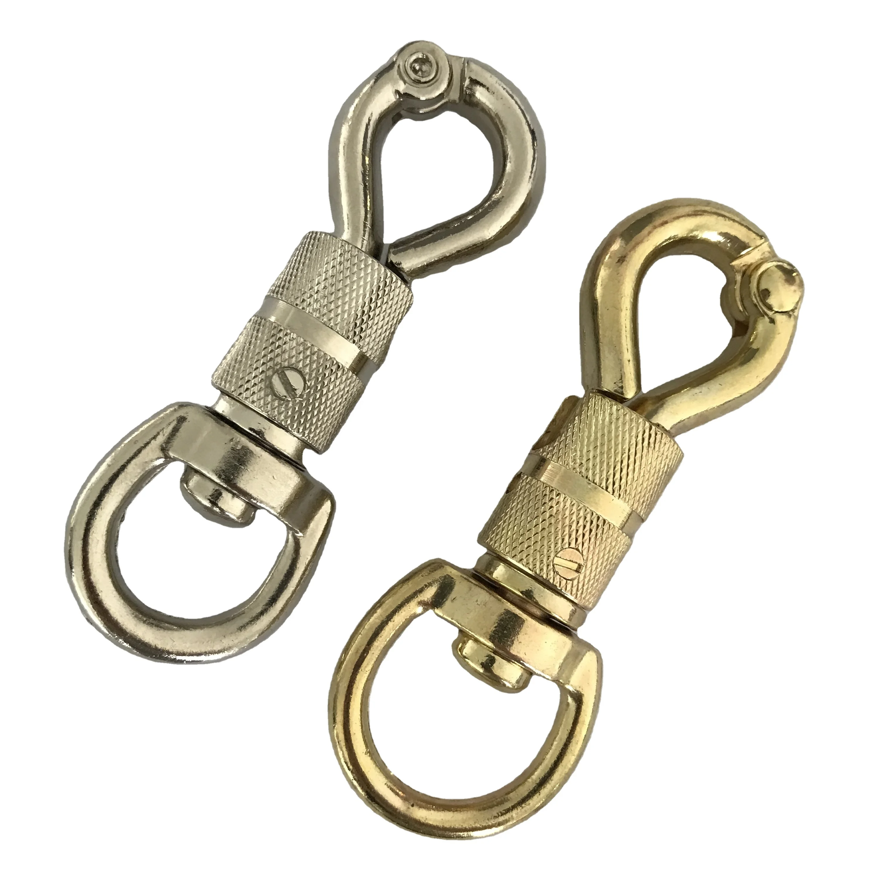 Horse Gear Zinc Alloy Panic Snap Hook Quick Release Twist Panic Bull Snap Hook With Swivel Round Eye