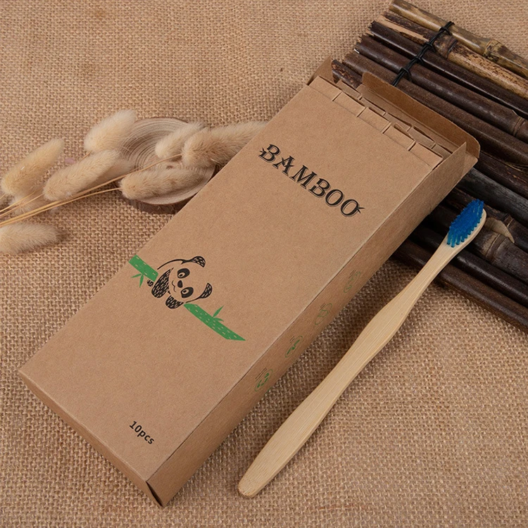 Hot Sell 100 % Natural Bamboo Soft Charcoal Wooden Toothbrush for Superior Oral Care, Dental Hygiene and Gum Care