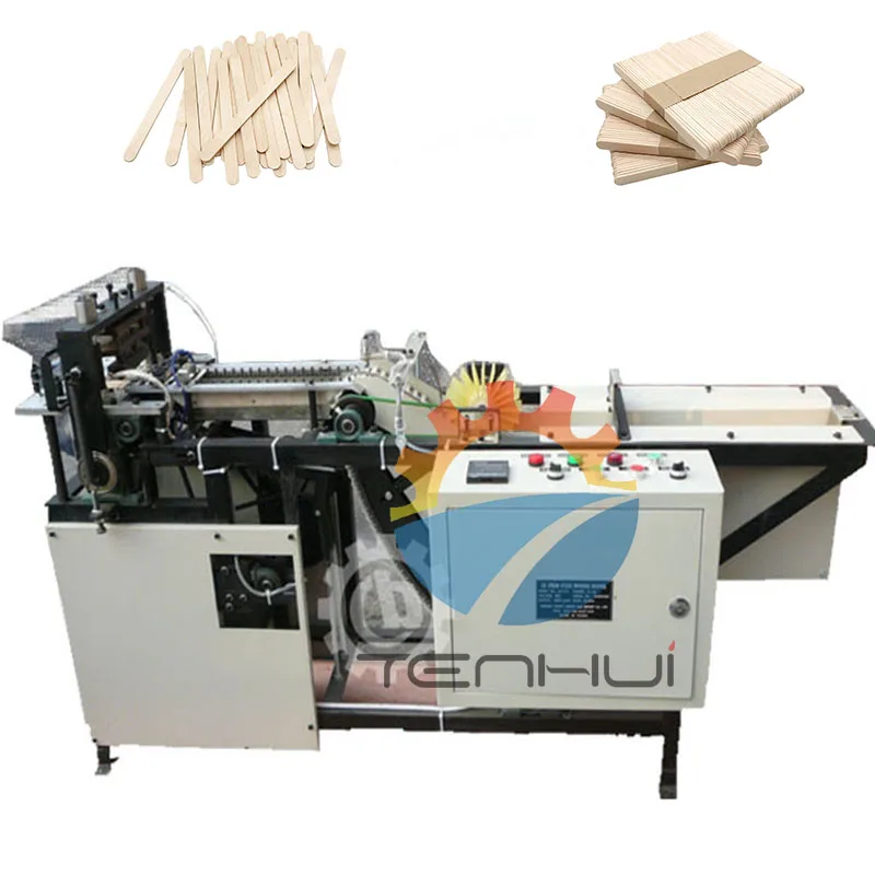 Automatic Stick Tongue Depressor Match Stick Spoon Making Machine Wooden Coffee Stirrer Making Machine