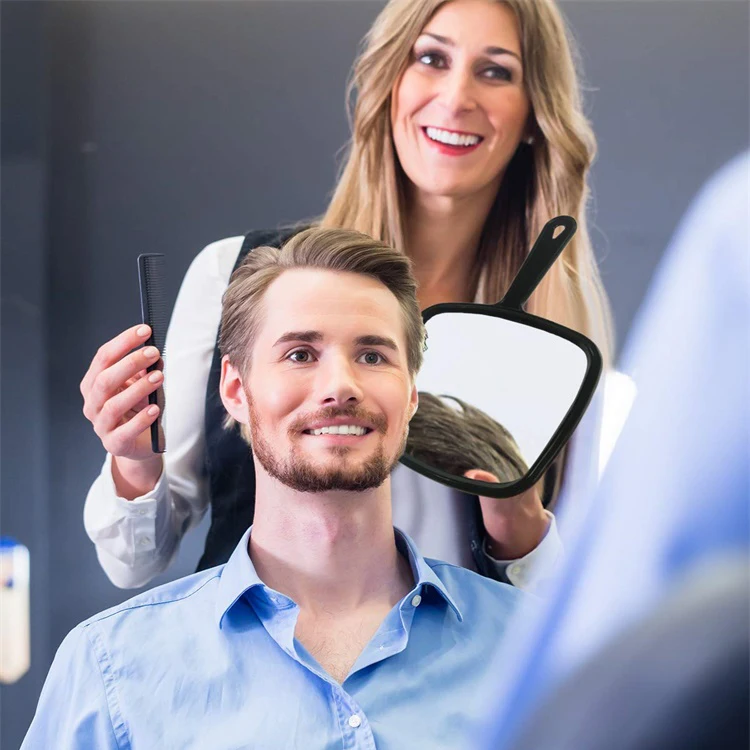 Barbershop Handheld Single Self Cut System Mirror