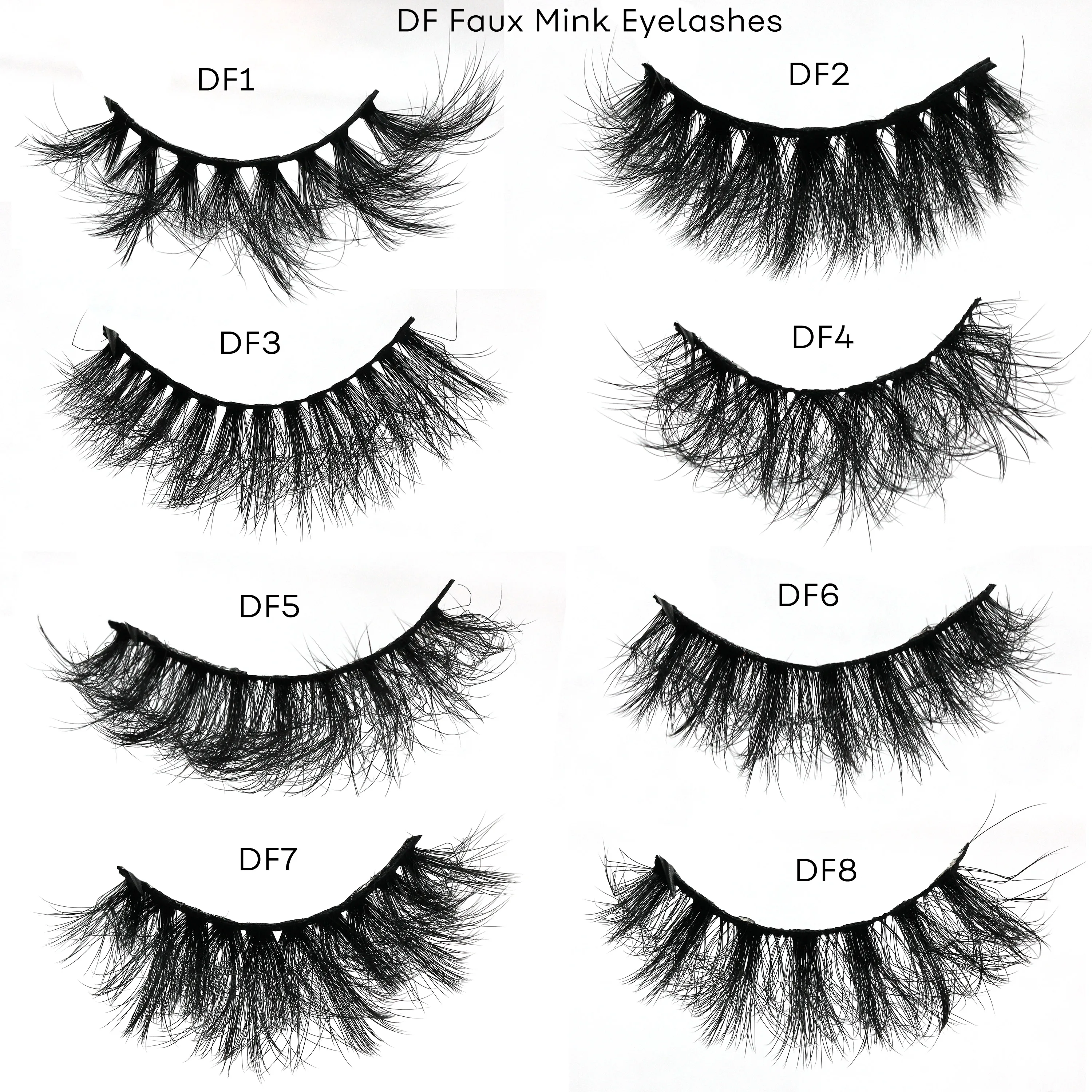 DF21 Wholesale price synthetic hair lash 3d faux mink lashes with box vendor 3d faux mink eyelashes