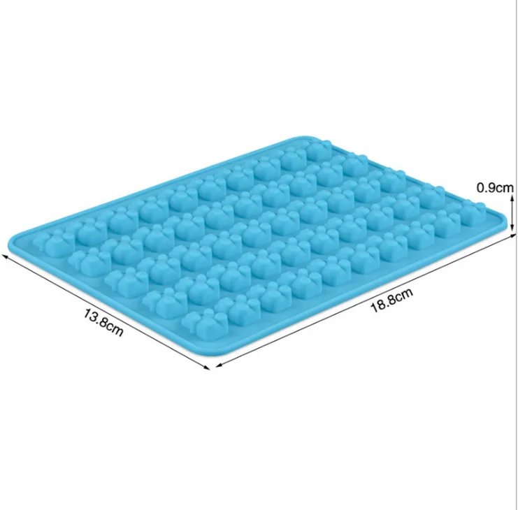 wholesale 50 cavities gummy bear silicone chocolate mould candy jelly ice cream soap mold