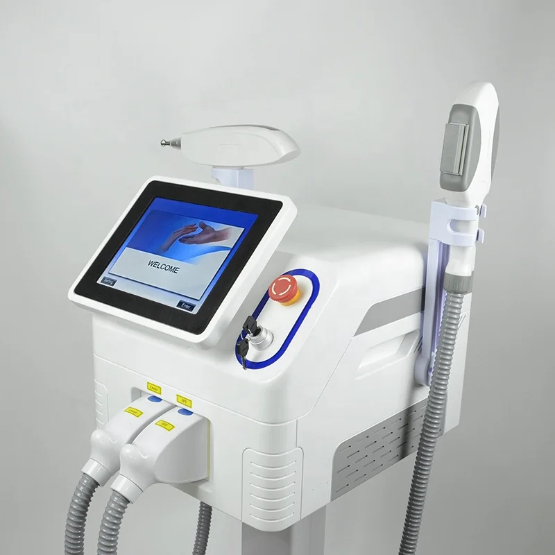 Nd yag laser tattoo removal and opt ipl hair removal laser hair 2 ni 1 beauty machine