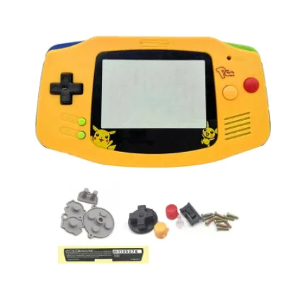 With button rubber  Full set housing shell   dust cover for Gameboy ADVANCE console for nintendo