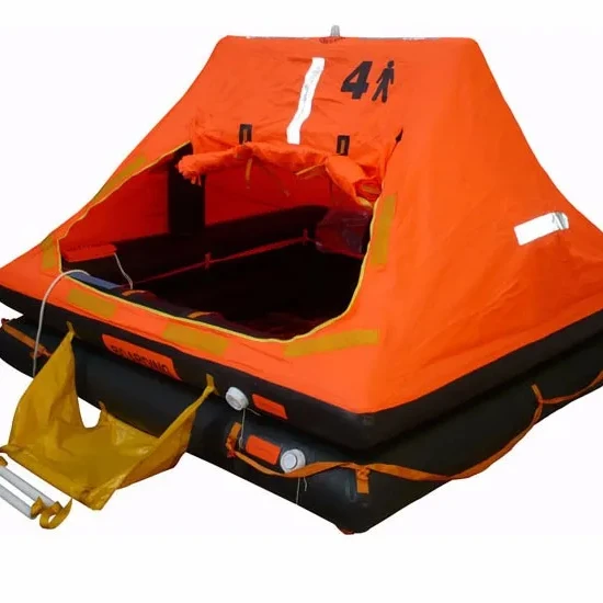 EC SOLAS ISO 4 610 person water safety lifesaving rescue Self-Inflatable marine offshore ocean river  inflatable Life Raft