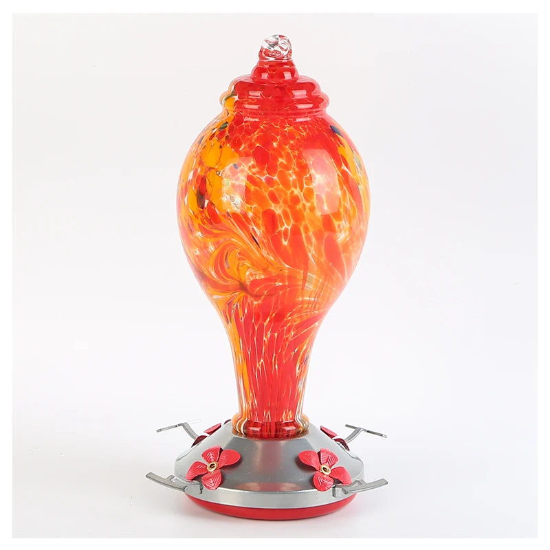 Factory Direct Sales Window LED Colorful Feeder Garden Stained Glass Bird Feeders