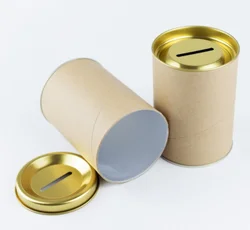 scatola tubo Collection Boxes Ticket Box Paper Tip Container cardboard donation box 4.5 inch Paper Tube Coin Bank