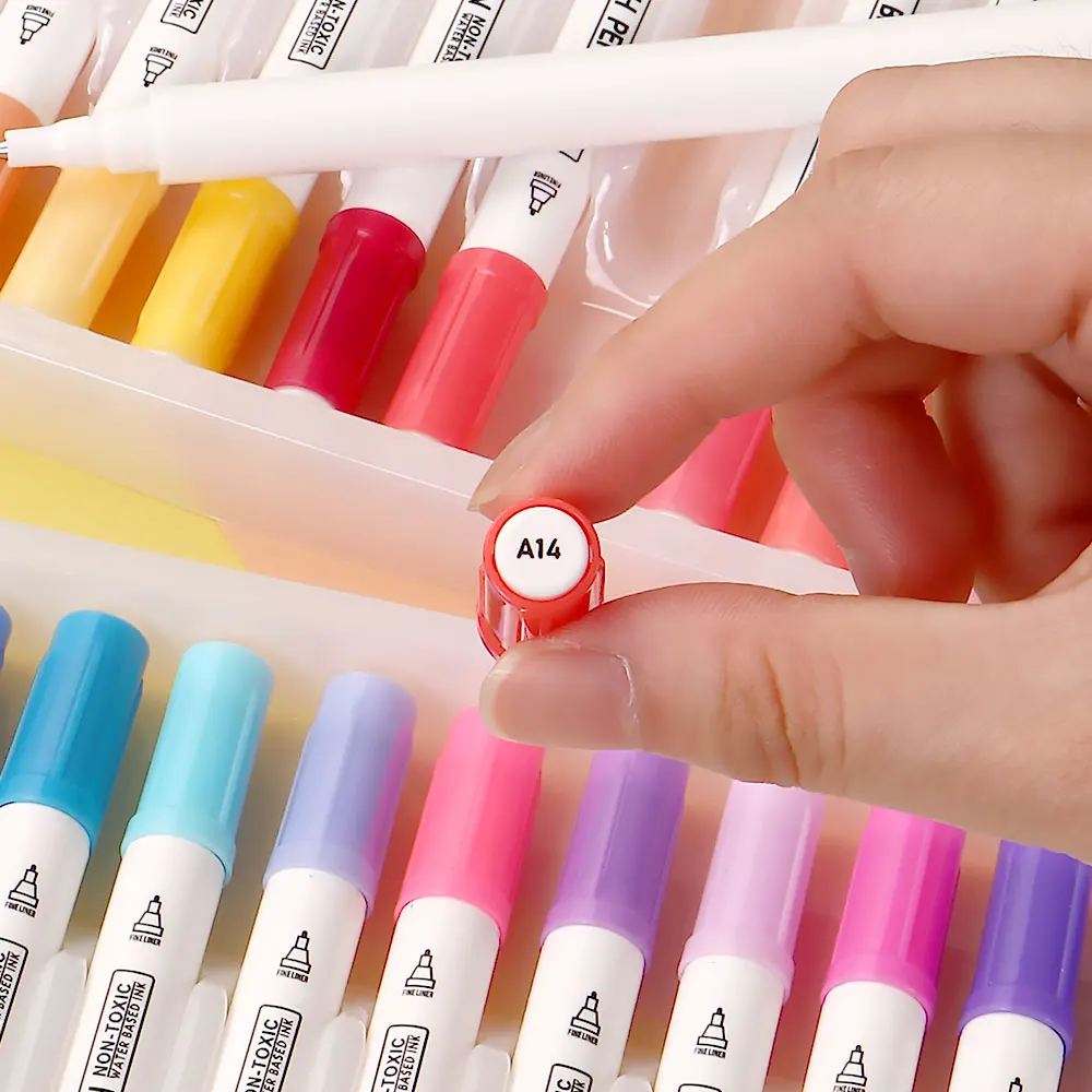 Art Painting Water Color Marker Pens 12 Colors Washable Mini Drawing Watercolor Marker Pen