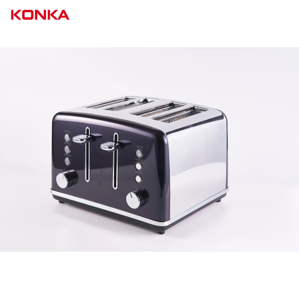 Konka 4 piece stainless steel toasters with automatic lifting function, automatic centering, good partner for breakfast (1600430886736)