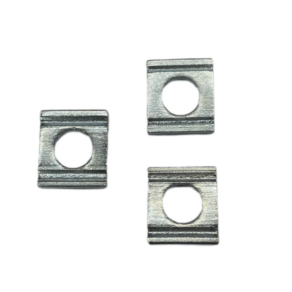 Din Standard Double Slotted Square Flat Washers Steel Aluminium Material Zinc Plain Finish External Tooth Split Zinc Plated