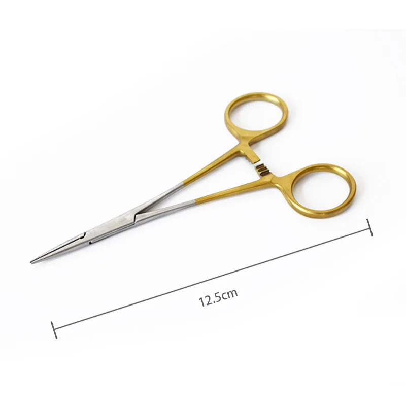 Hot Sale Best Quality Straight Iris Scissors Surgical Curved with Golden